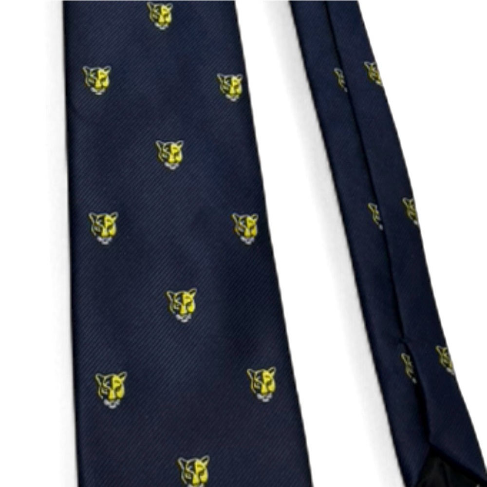 Rahr & Rahr Collection-Navy-Panther Print Mens Tie-Made in USA-Collegiate-2000s - Picture 5 of 7